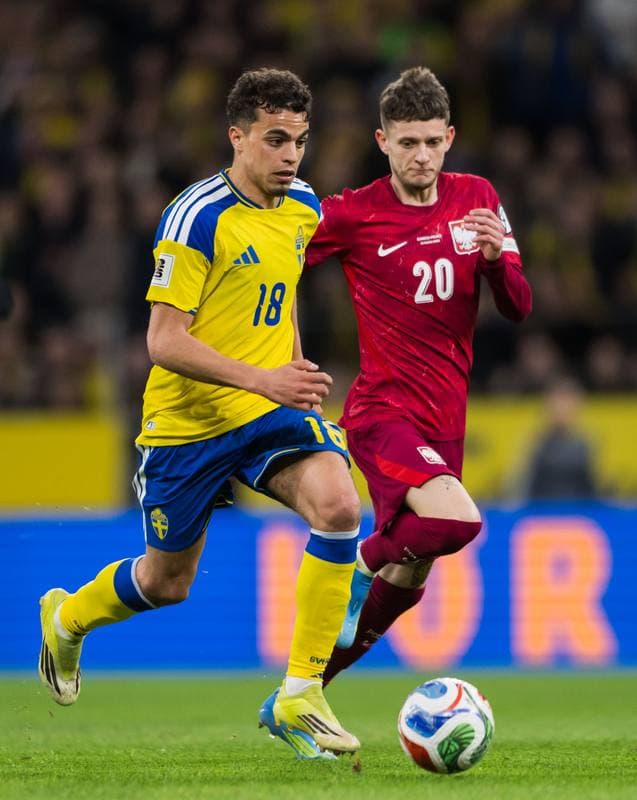 Football. FIFA World Cup Qualifier. Sweden - Poland. 31.03.2026