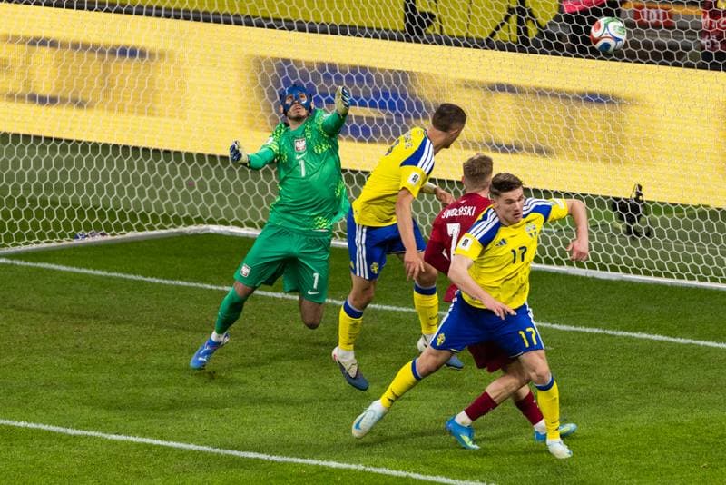 Football. FIFA World Cup Qualifier. Sweden - Poland. 31.03.2026