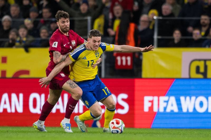 Football. FIFA World Cup Qualifier. Sweden - Poland. 31.03.2026