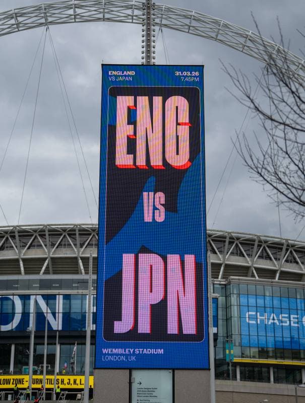 Football. International Friendly. England - Japan. 31.03.2026