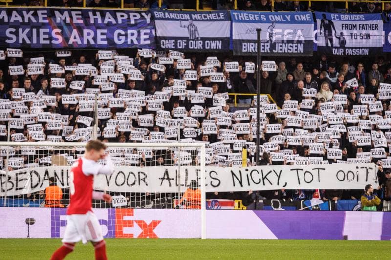 Football. UEFA Champions League. Club Brugge - Arsenal. 10.12.2025