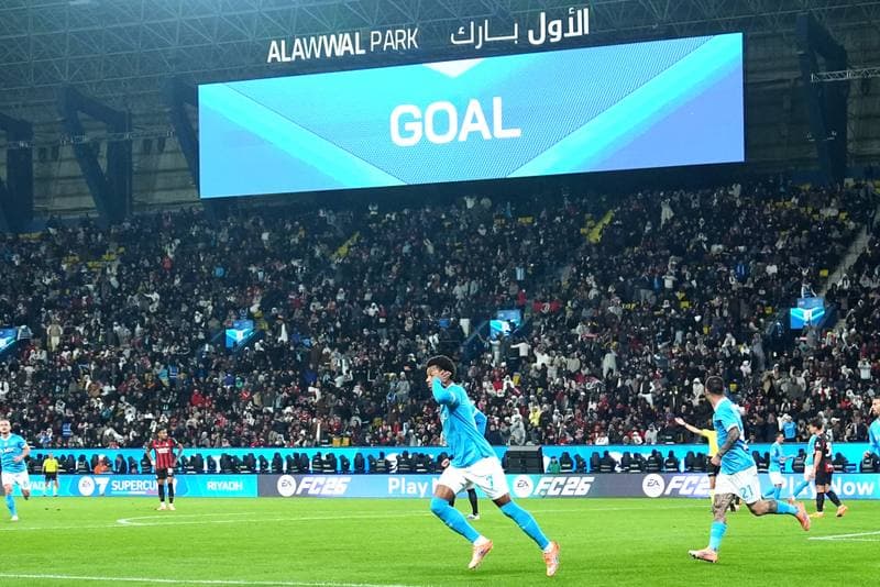 Football. EA Sports FC Supercup. Napoli - AC Milan. 18.12.2025