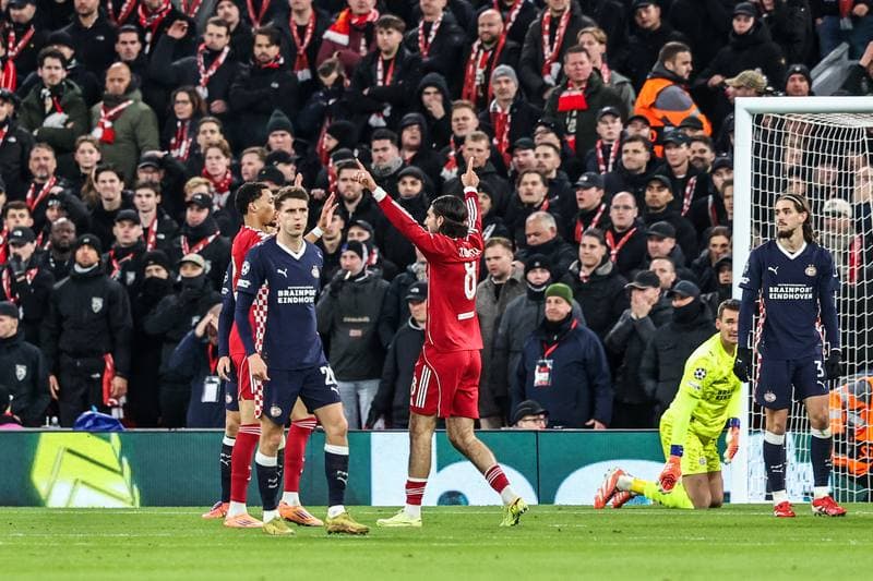 Football. UEFA Champions League. Liverpool - PSV Eindhoven. 26.11.2025