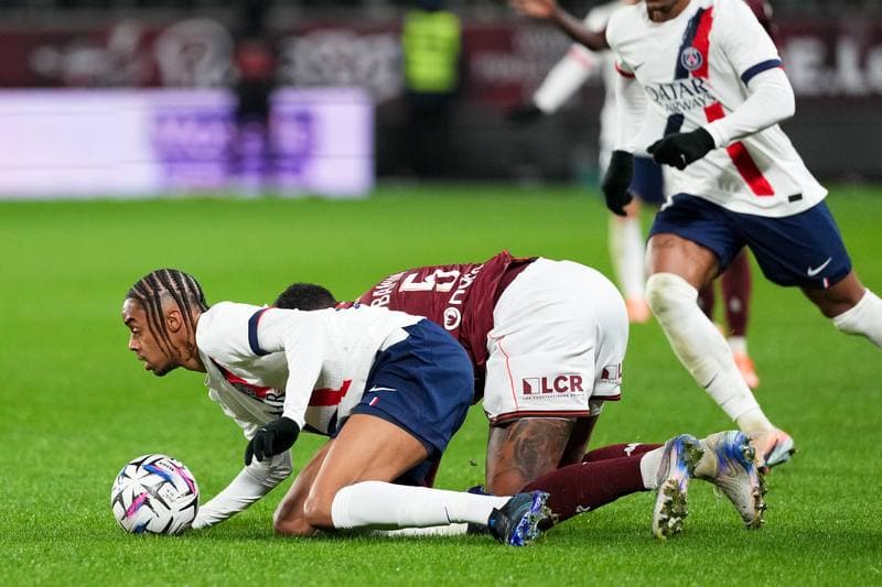 Football. Ligue 1. FC Metz - Paris Saint-Germain. 13.12.2025