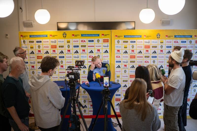 Football. Sweden. Mixed Zone. 08.10.2025