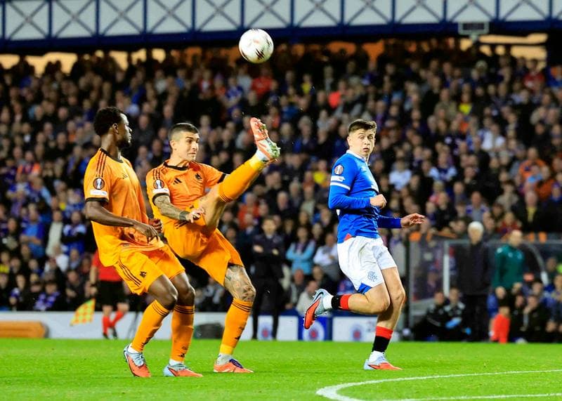 Football. UEFA Europa League. Rangers - A.S. Roma. 06.11.2025