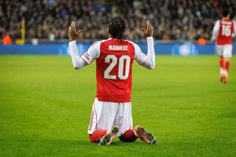 Football. UEFA Champions League. Club Brugge - Arsenal. 10.12.2025