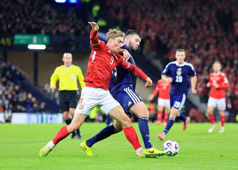 Football. 2026 FIFA World Cup Qualifiers. Scotland - Denmark. 18.11.2025
