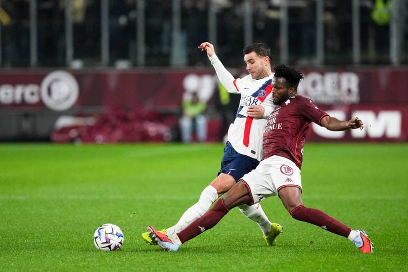 Football. Ligue 1. FC Metz - Paris Saint-Germain. 13.12.2025
