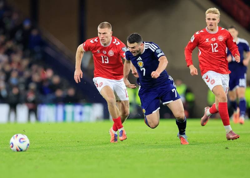 Football. 2026 FIFA World Cup Qualifiers. Scotland - Denmark. 18.11.2025