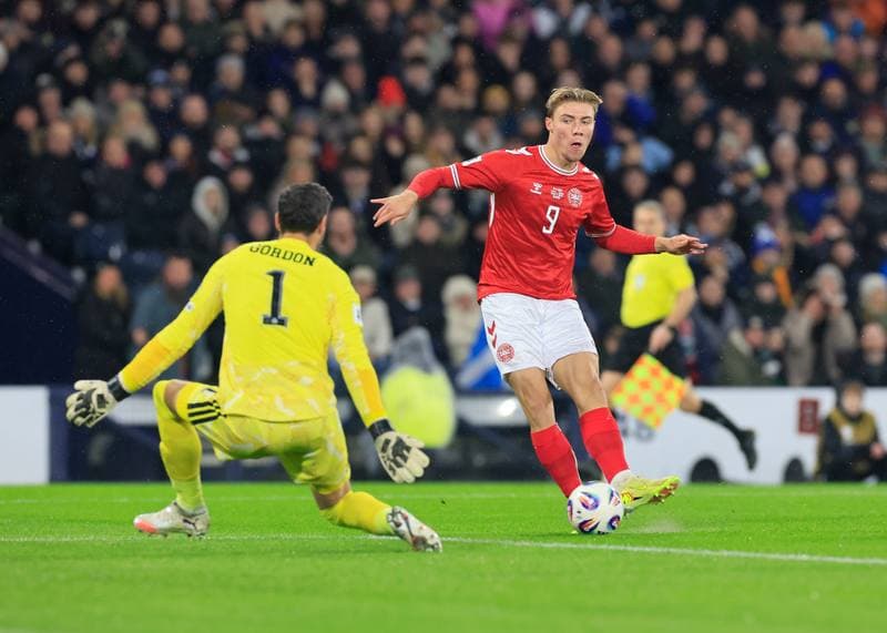 Football. 2026 FIFA World Cup Qualifiers. Scotland - Denmark. 18.11.2025