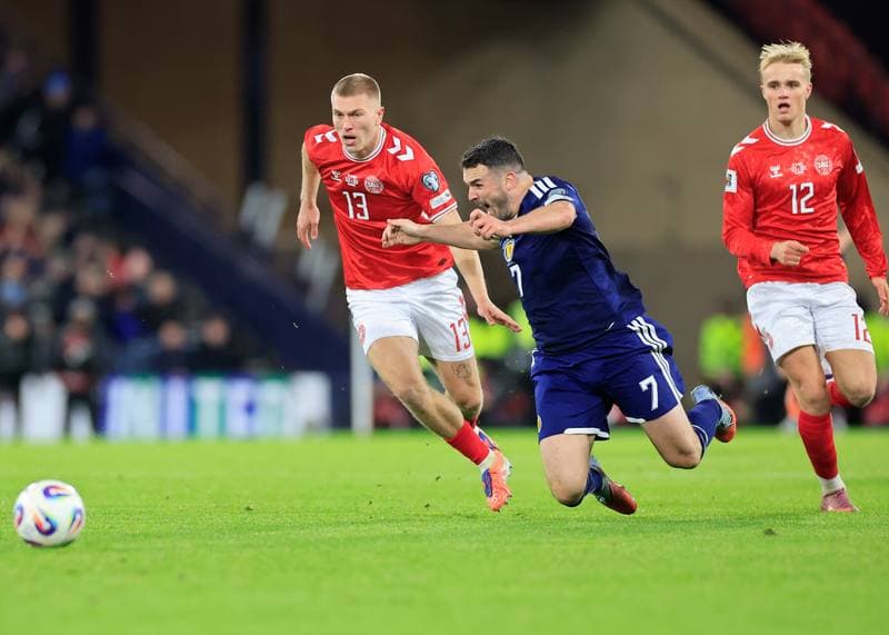 Football. 2026 FIFA World Cup Qualifiers. Scotland - Denmark. 18.11.2025