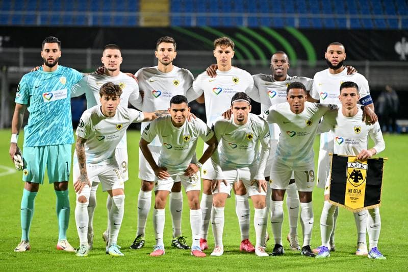 Football. UEFA Conference League. Celje - AEK Athens. 02.10.2025