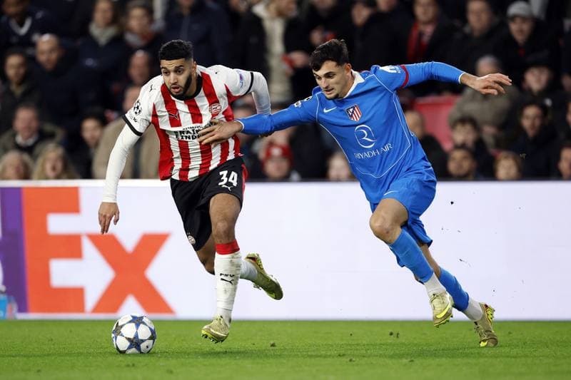 Football. UEFA Champions League. PSV Eindhoven - Atletico Madrid. 09.12.2025