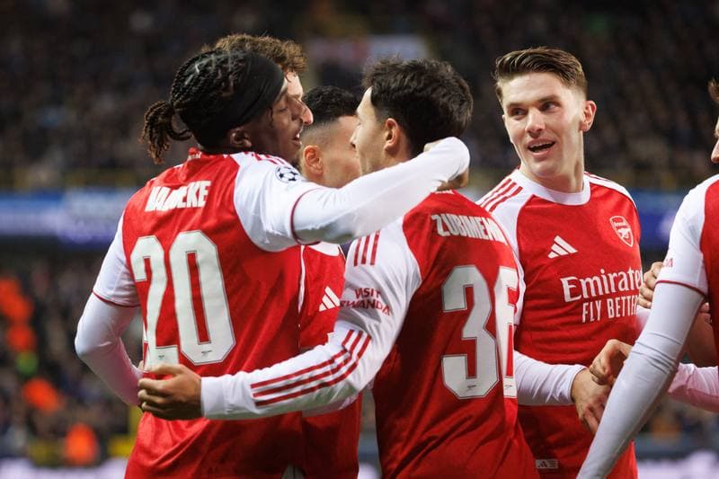 Football. UEFA Champions League. Club Brugge - Arsenal. 10.12.2025
