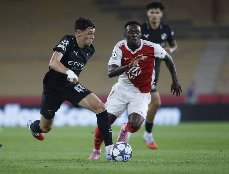 Football. UEFA Champions League. AS Monaco - Manchester City. 01.10.2025