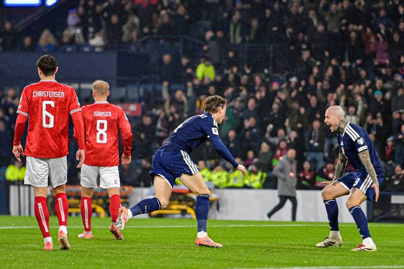 Football. 2026 FIFA World Cup Qualifiers. Scotland - Denmark. 18.11.2025