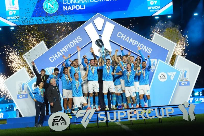 Football. EA Sports FC Supercup. Napoli - Bologna. 22.12.2025