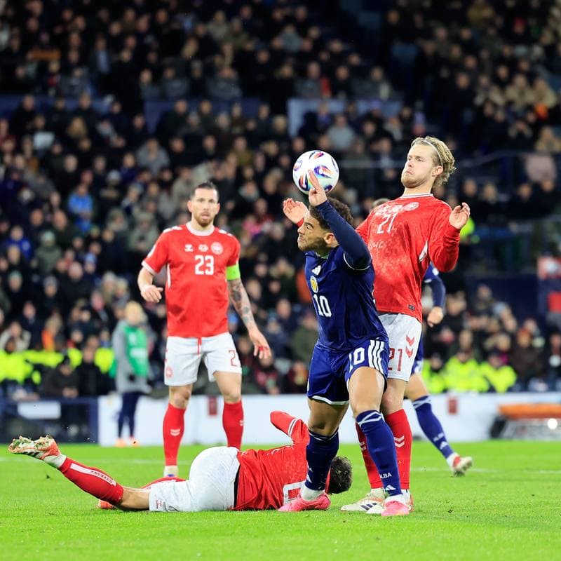 Football. 2026 FIFA World Cup Qualifiers. Scotland - Denmark. 18.11.2025