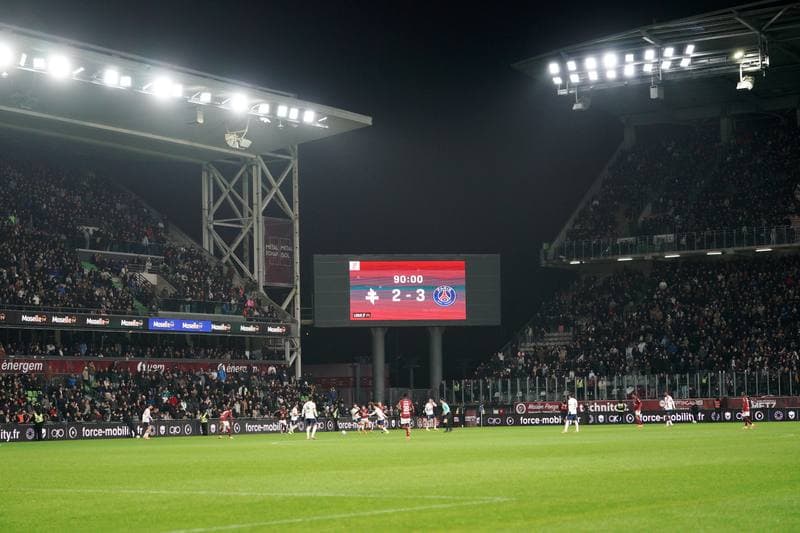 Football. Ligue 1. FC Metz - Paris Saint-Germain. 13.12.2025