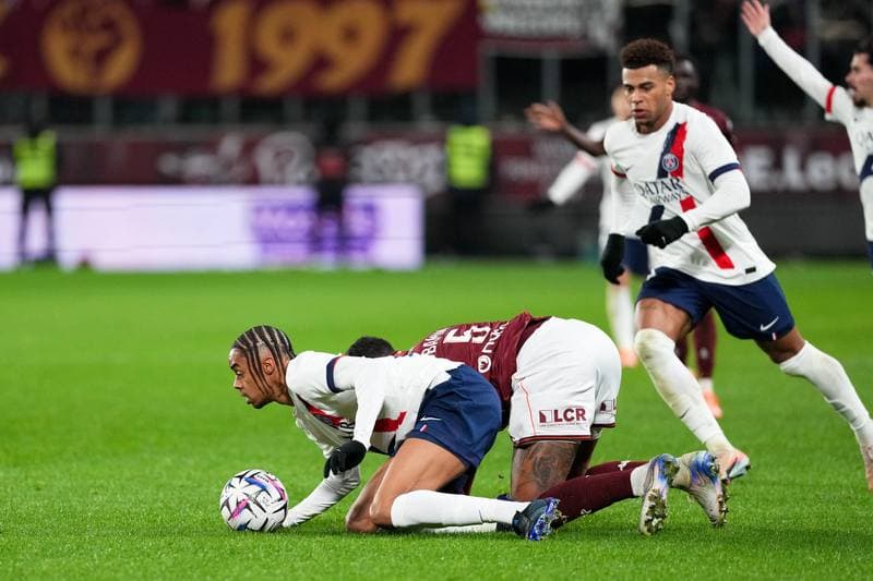 Football. Ligue 1. FC Metz - Paris Saint-Germain. 13.12.2025