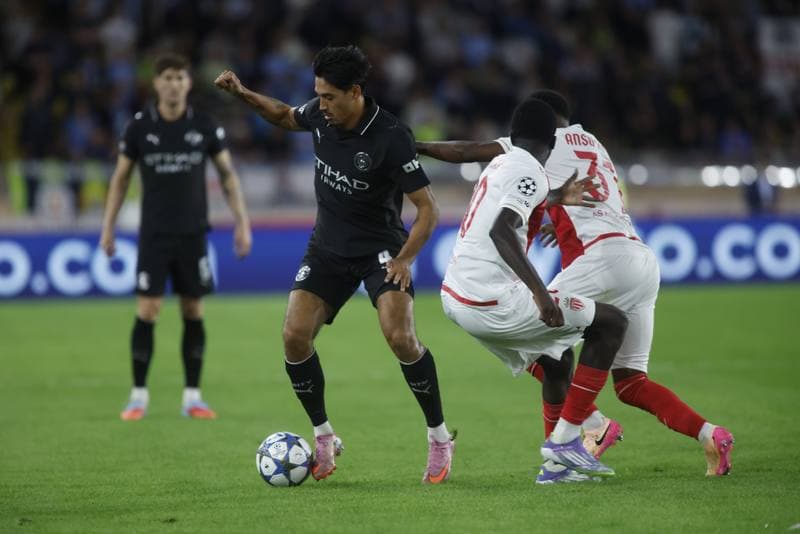 Football. UEFA Champions League. AS Monaco - Manchester City. 01.10.2025