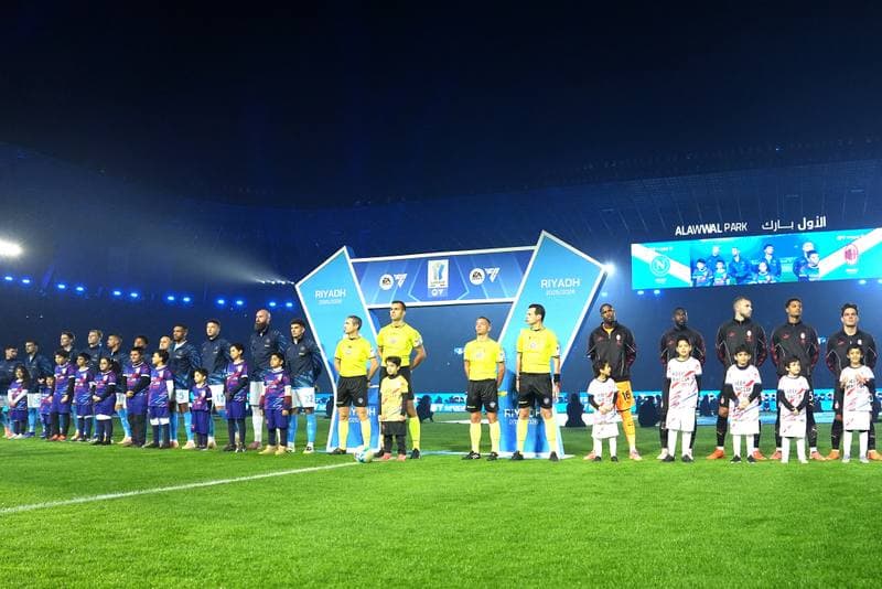 Football. EA Sports FC Supercup. Napoli - AC Milan. 18.12.2025
