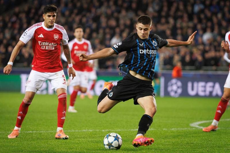Football. UEFA Champions League. Club Brugge - Arsenal. 10.12.2025