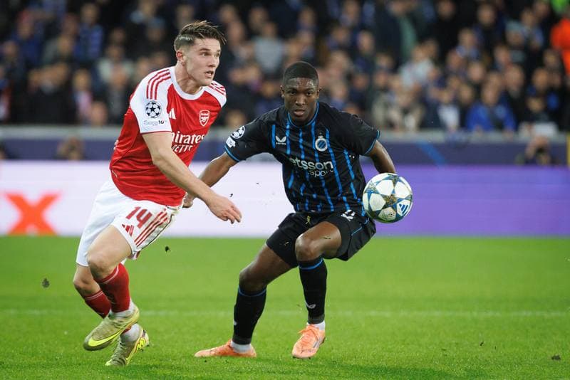 Football. UEFA Champions League. Club Brugge - Arsenal. 10.12.2025