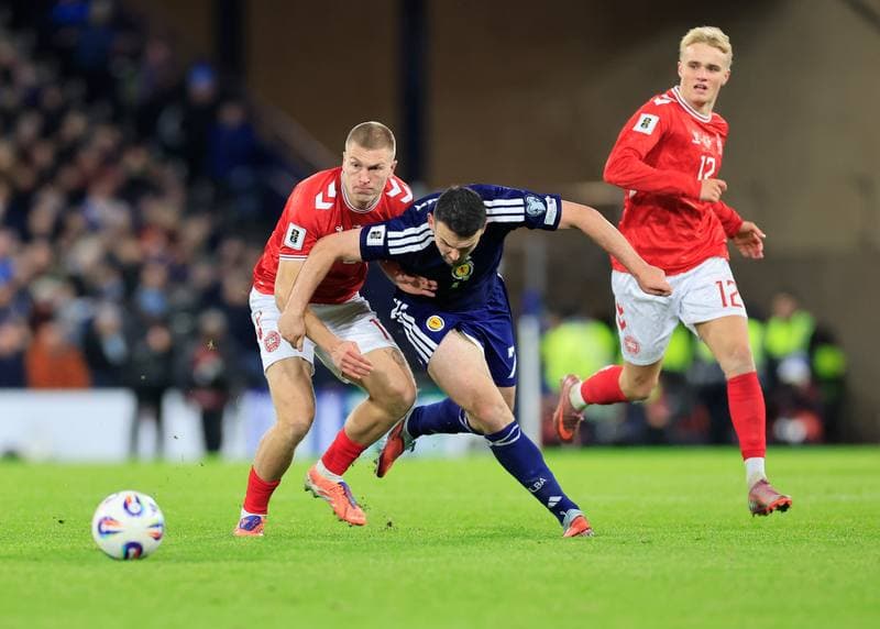 Football. 2026 FIFA World Cup Qualifiers. Scotland - Denmark. 18.11.2025