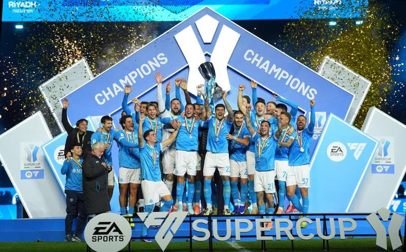 Football. EA Sports FC Supercup. Napoli - Bologna. 22.12.2025