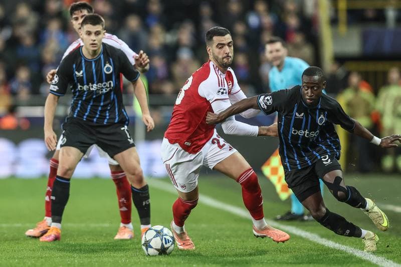 Football. UEFA Champions League. Club Brugge - Arsenal. 10.12.2025