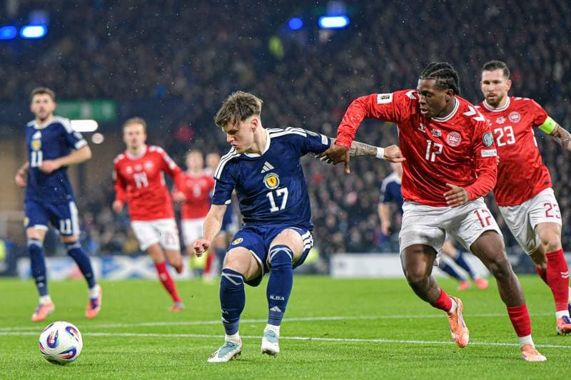Football. 2026 FIFA World Cup Qualifiers. Scotland - Denmark. 18.11.2025