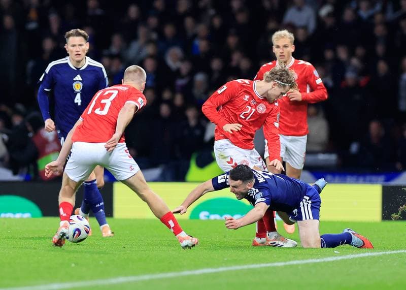 Football. 2026 FIFA World Cup Qualifiers. Scotland - Denmark. 18.11.2025