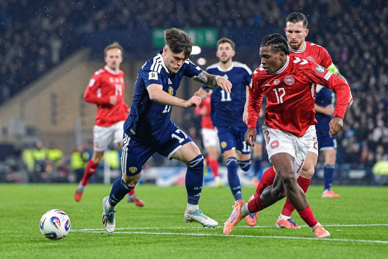 Football. 2026 FIFA World Cup Qualifiers. Scotland - Denmark. 18.11.2025