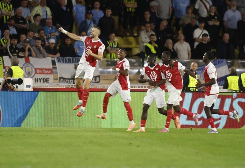 Football. UEFA Champions League. AS Monaco - Manchester City. 01.10.2025