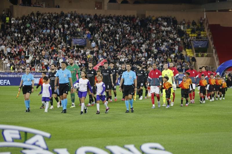 Football. UEFA Champions League. AS Monaco - Manchester City. 01.10.2025
