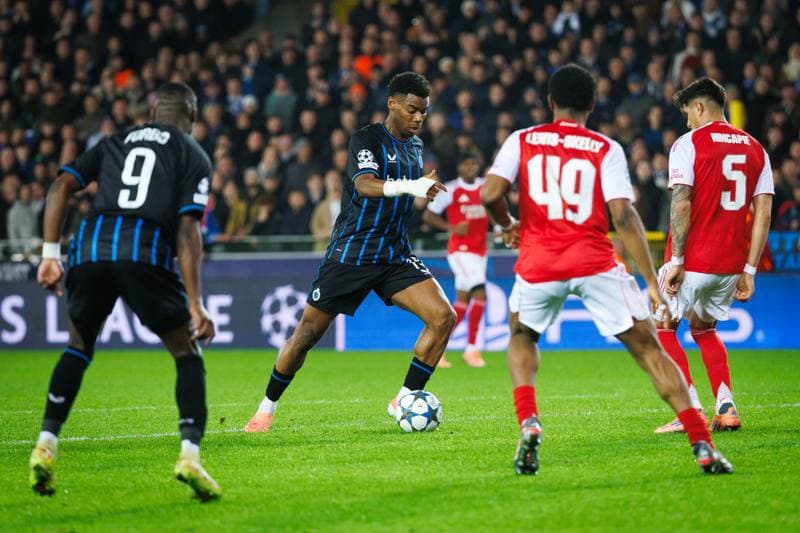 Football. UEFA Champions League. Club Brugge - Arsenal. 10.12.2025
