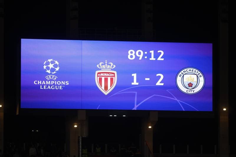 Football. UEFA Champions League. AS Monaco - Manchester City. 01.10.2025