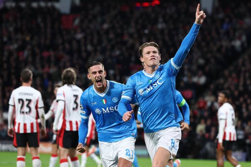 Football. UEFA Champions League. PSV Eindhoven - Napoli. 21.10.2025