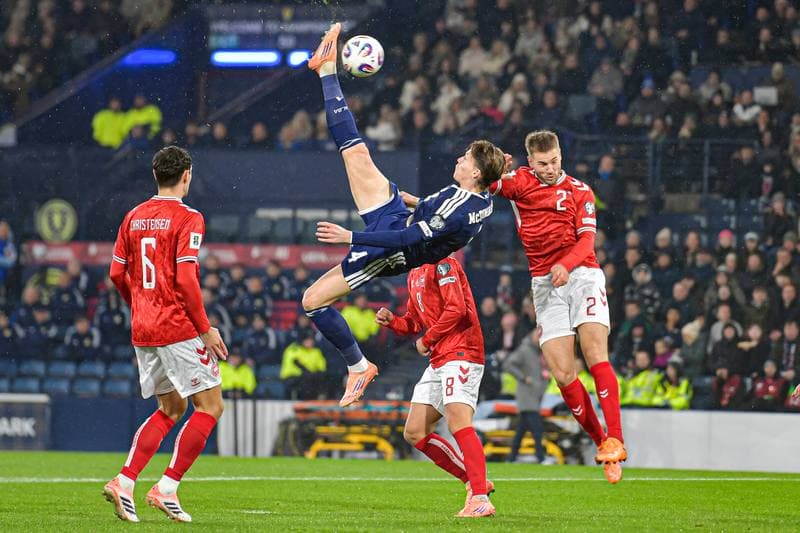 Football. 2026 FIFA World Cup Qualifiers. Scotland - Denmark. 18.11.2025