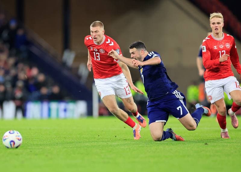 Football. 2026 FIFA World Cup Qualifiers. Scotland - Denmark. 18.11.2025