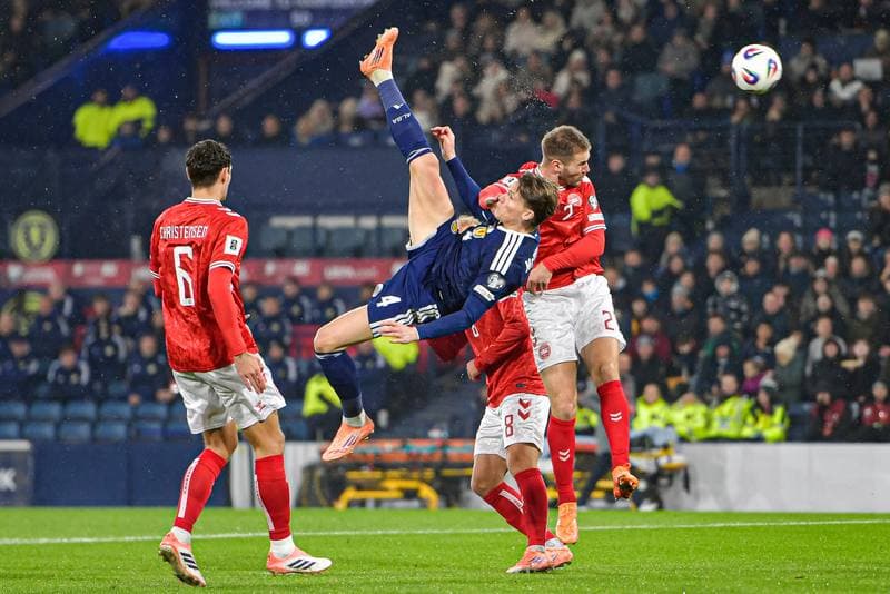 Football. 2026 FIFA World Cup Qualifiers. Scotland - Denmark. 18.11.2025