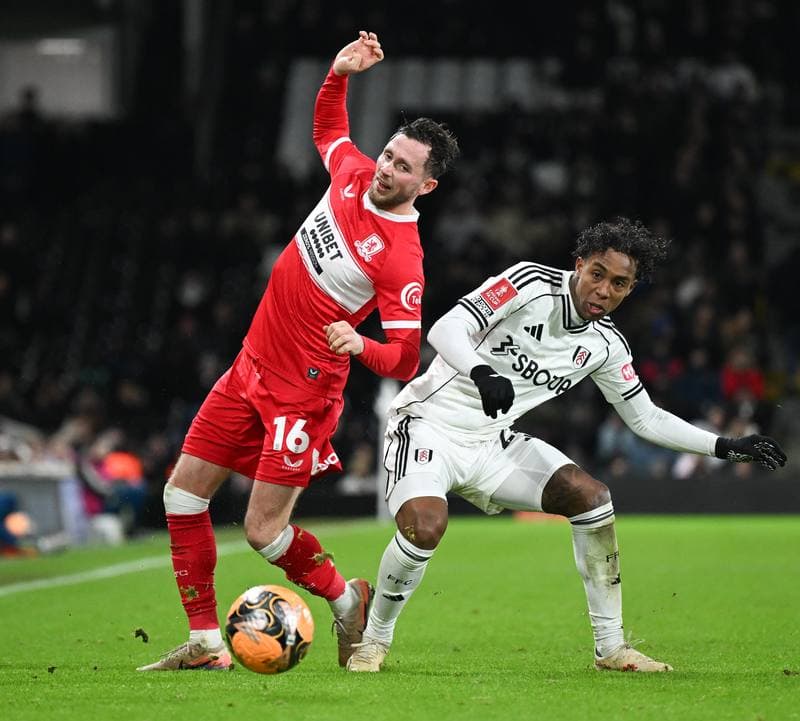 Football. Emirates FA Cup. Fulham - Middlesbrough. 10.01.2026