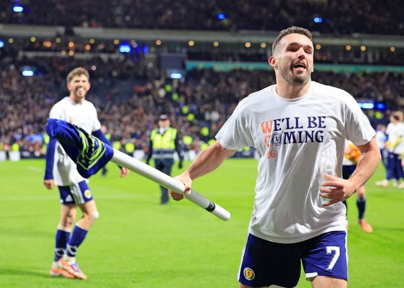Football. 2026 FIFA World Cup Qualifiers. Scotland - Denmark. 18.11.2025