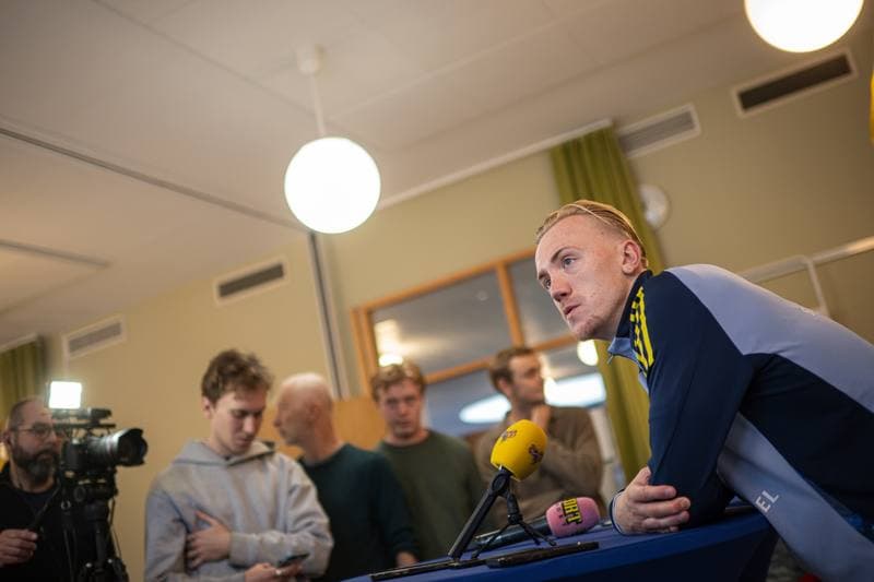 Football. Sweden. Mixed Zone. 08.10.2025