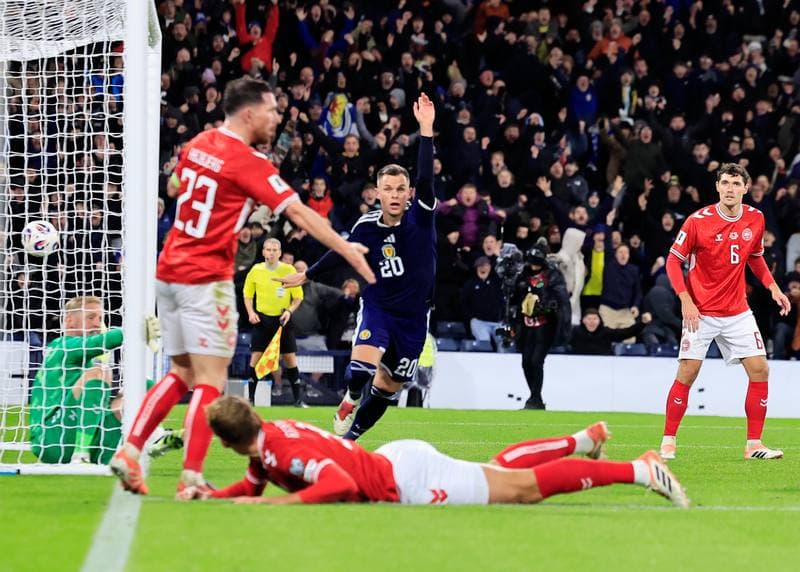 Football. 2026 FIFA World Cup Qualifiers. Scotland - Denmark. 18.11.2025