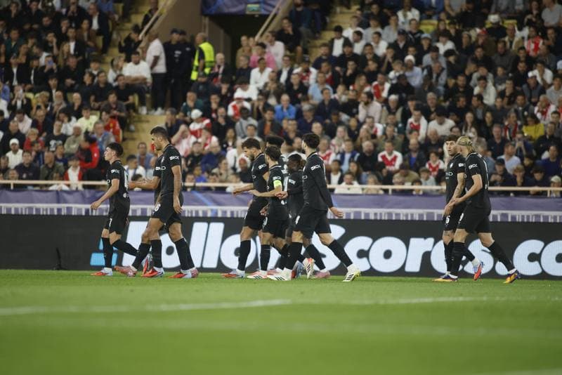 Football. UEFA Champions League. AS Monaco - Manchester City. 01.10.2025