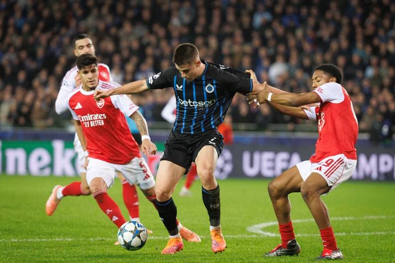 Football. UEFA Champions League. Club Brugge - Arsenal. 10.12.2025