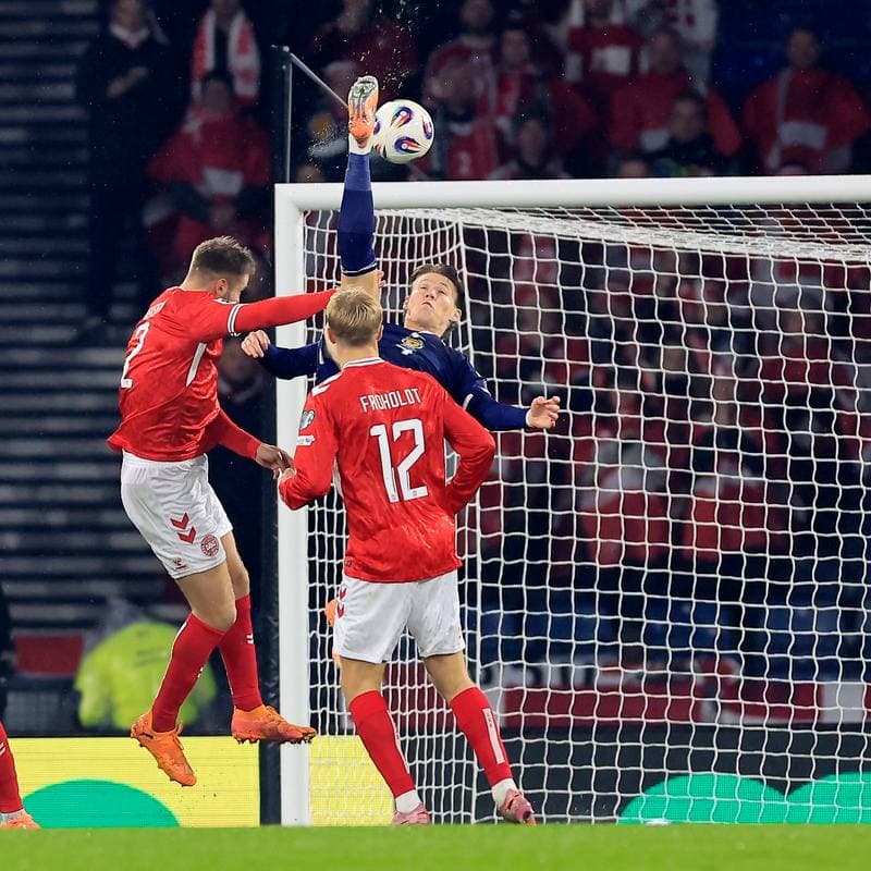 Football. 2026 FIFA World Cup Qualifiers. Scotland - Denmark. 18.11.2025
